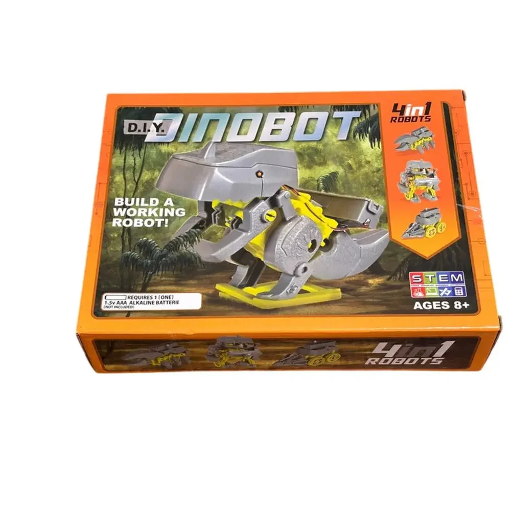 DIY 4 In 1 Build Your Own  Dinobot Educational Model Building Kits - Age 8+ New